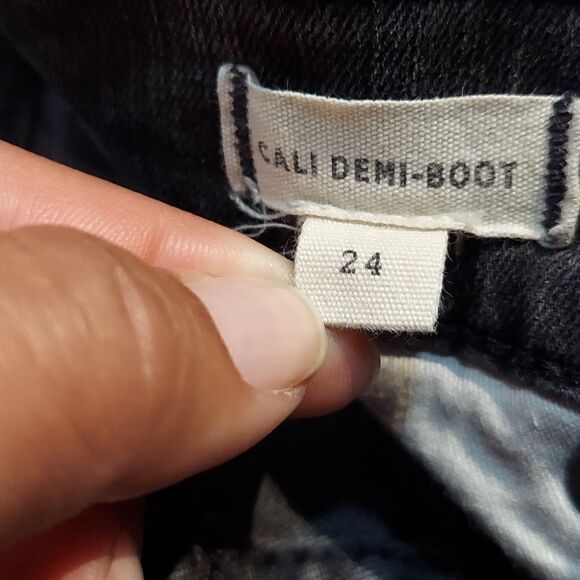 Madewell Cali Demi-Boot Faded Black Jeans Sz 24 - Picture 11 of 12